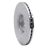 Dynamic Friction 2010-2016 Volvo XC60 Front Right Drilled & Slotted Silver Brake Rotor by Dynamic Friction Company 631-27043R