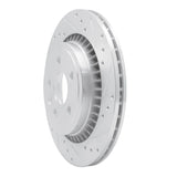 Dynamic Friction 2010-2017 Volvo XC60 Rear Right Drilled & Slotted Silver Brake Rotor by Dynamic Friction Company 631-27044R