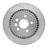 Dynamic Friction 2010-2017 Volvo XC60 Rear Right Drilled & Slotted Silver Brake Rotor by Dynamic Friction Company 631-27044R