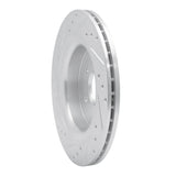 Dynamic Friction 2010-2017 Volvo XC60 Rear Right Drilled & Slotted Silver Brake Rotor by Dynamic Friction Company 631-27044R