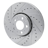 Dynamic Friction 2003-2014 Volvo XC90 Front Left Drilled & Slotted Silver Brake Rotor by Dynamic Friction Company 631-27045L