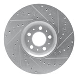 Dynamic Friction 2003-2014 Volvo XC90 Front Left Drilled & Slotted Silver Brake Rotor by Dynamic Friction Company 631-27045L