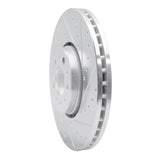 Dynamic Friction 2003-2014 Volvo XC90 Front Right Drilled & Slotted Silver Brake Rotor by Dynamic Friction Company 631-27045R