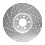 Dynamic Friction 2003-2014 Volvo XC90 Front Right Drilled & Slotted Silver Brake Rotor by Dynamic Friction Company 631-27045R