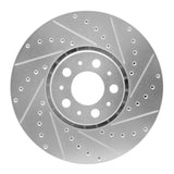 Dynamic Friction 2003-2014 Volvo XC90 Front Right Drilled & Slotted Silver Brake Rotor by Dynamic Friction Company 631-27045R