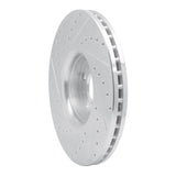 Dynamic Friction 2003-2014 Volvo XC90 Front Right Drilled & Slotted Silver Brake Rotor by Dynamic Friction Company 631-27045R