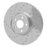 Dynamic Friction 2016-2026 Polestar Polestar 2 Front Left Drilled & Slotted Silver Brake Rotor by Dynamic Friction Company 631-27051L