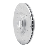Dynamic Friction 2016-2026 Polestar Polestar 2 Front Right Drilled & Slotted Silver Brake Rotor by Dynamic Friction Company 631-27051R