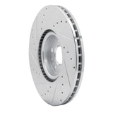 Dynamic Friction 2016-2026 Polestar Polestar 2 Front Right Drilled & Slotted Silver Brake Rotor by Dynamic Friction Company 631-27051R