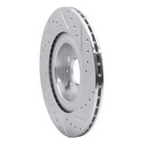 Dynamic Friction 2016-2026 Volvo V60 Cross Country Rear Left Drill & Slot Silver Brake Rotor by Dynamic Friction Company 631-27052L