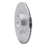 Dynamic Friction 2016-2026 Volvo V90/V60 Cross Country Rear Right Drill & Slot Silver Brake Rotor by Dynamic Friction Company 631-27052R