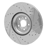 Dynamic Friction 2016-2026 Volvo XC90 Front Left Drilled & Slotted Silver Brake Rotor by Dynamic Friction Company 631-27053L