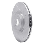 Dynamic Friction 2016-2026 Volvo XC90 Front Right Drilled & Slotted Silver Brake Rotor by Dynamic Friction Company 631-27053R
