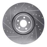 Dynamic Friction 2016-2026 Volvo XC90 Front Right Drilled & Slotted Silver Brake Rotor by Dynamic Friction Company 631-27053R