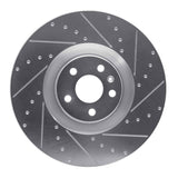 Dynamic Friction 2016-2026 Volvo XC90 Front Right Drilled & Slotted Silver Brake Rotor by Dynamic Friction Company 631-27053R