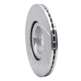 Dynamic Friction 2016-2026 Volvo XC90 Front Right Drilled & Slotted Silver Brake Rotor by Dynamic Friction Company 631-27053R
