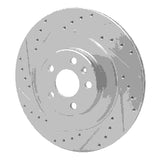 Dynamic Friction 2016-2026 Polestar Polestar 2 Rear Left Drilled & Slotted Silver Brake Rotor by Dynamic Friction Company 631-27054L
