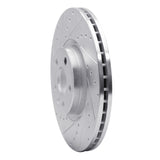 Dynamic Friction 2016-2017 Volvo XC60 Front Left Drilled & Slotted Silver Brake Rotor by Dynamic Friction Company 631-27055L