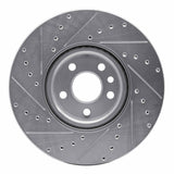 Dynamic Friction 2016-2017 Volvo XC60 Front Right Drilled & Slotted Silver Brake Rotor by Dynamic Friction Company 631-27055R