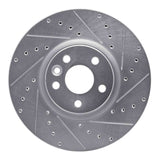 Dynamic Friction 2016-2017 Volvo XC60 Front Right Drilled & Slotted Silver Brake Rotor by Dynamic Friction Company 631-27055R