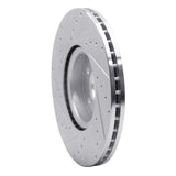 Dynamic Friction 2016-2017 Volvo XC60 Front Right Drilled & Slotted Silver Brake Rotor by Dynamic Friction Company 631-27055R