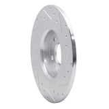 Dynamic Friction 2018-2025 Volvo XC60/S60 Rear Left Drilled & Slotted Silver Brake Rotor by Dynamic Friction Company 631-27058L