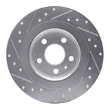 Dynamic Friction 2018-2025 Volvo XC60/S60 Rear Right Drilled & Slotted Silver Brake Rotor by Dynamic Friction Company 631-27058R