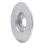 Dynamic Friction 2018-2025 Volvo XC60/S60 Rear Right Drilled & Slotted Silver Brake Rotor by Dynamic Friction Company 631-27058R