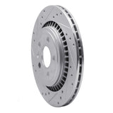 Dynamic Friction 2007-2018 Volvo V60/XC70/S80/S60 Rear Left Drilled & Slotted Silver Brake Rotor by Dynamic Friction Company 631-27060L