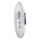 Dynamic Friction 2019-2025 Volvo XC40 Rear Left Drilled & Slotted Silver Brake Rotor by Dynamic Friction Company 631-27061L