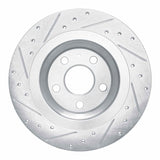 Dynamic Friction 2019-2025 Volvo XC40 Rear Right Drilled & Slotted Silver Brake Rotor by Dynamic Friction Company 631-27061R