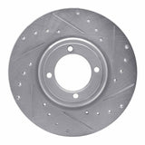 R1 Concepts 1969-1989 Peugeot 504/505 Front Right Drilled & Slotted Silver Brake Rotor by R1 Concepts 631-28000R