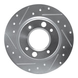 R1 Concepts 1971-1989 Peugeot 505/504/604 Rear Left Drilled & Slotted Silver Brake Rotor by R1 Concepts 631-28002L
