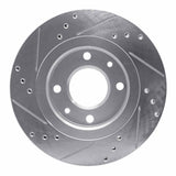 R1 Concepts 1989-1991 Peugeot 405 Front Right Drilled & Slotted Silver Brake Rotor by R1 Concepts 631-28003R