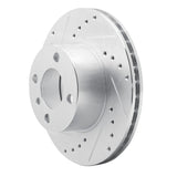 R1 Concepts 1976-1977 BMW 320i (USA/Canada) Front Left Drilled & Slotted Silver Brake Rotor