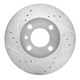 R1 Concepts 1976-1977 BMW 320i (USA/Canada) Front Left Drilled & Slotted Silver Brake Rotor
