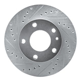 R1 Concepts 1976-1982 BMW 733i Front Left Drilled & Slotted Silver Brake Rotor by R1 Concepts 631-31007L