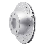 R1 Concepts 1976-1982 BMW 633CSi Front Right Drilled & Slotted Silver Brake Rotor by R1 Concepts 631-31007R