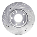 R1 Concepts 1976-1982 BMW 633CSi Front Right Drilled & Slotted Silver Brake Rotor by R1 Concepts 631-31007R