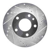 R1 Concepts 1982-1986 BMW 735i Front Right Drilled & Slotted Silver Brake Rotor by R1 Concepts 631-31008R