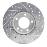 R1 Concepts 1982-1989 BMW 535IS Front Left Drilled & Slotted Silver Brake Rotor by R1 Concepts 631-31012L