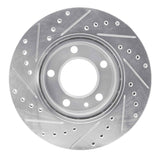 R1 Concepts 1982-1989 BMW 633CSi Front Right Drilled & Slotted Silver Brake Rotor by R1 Concepts 631-31012R