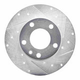 R1 Concepts 1976-1976 BMW 530i Front Right Drilled & Slotted Silver Brake Rotor