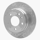 R1 Concepts 1982-1989 BMW 533i Rear Left Drilled & Slotted Silver Brake Rotor by R1 Concepts 631-31015L