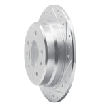 R1 Concepts 1982-1989 BMW L6 Rear Right Drilled & Slotted Silver Brake Rotor by R1 Concepts 631-31015R