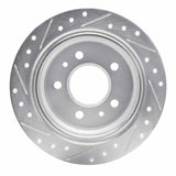 R1 Concepts 1982-1989 BMW L6 Rear Right Drilled & Slotted Silver Brake Rotor by R1 Concepts 631-31015R