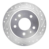 R1 Concepts 1982-1989 BMW L6 Rear Right Drilled & Slotted Silver Brake Rotor by R1 Concepts 631-31015R