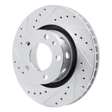 R1 Concepts 1987-1988 BMW M6 Front Left Drilled & Slotted Silver Brake Rotor by R1 Concepts 631-31019L