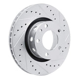 R1 Concepts 1987-1988 BMW M6 Front Right Drilled & Slotted Silver Brake Rotor by R1 Concepts 631-31019R