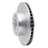 R1 Concepts 1987-1995 BMW 735iL Front Left Drilled & Slotted Silver Brake Rotor by R1 Concepts 631-31020L